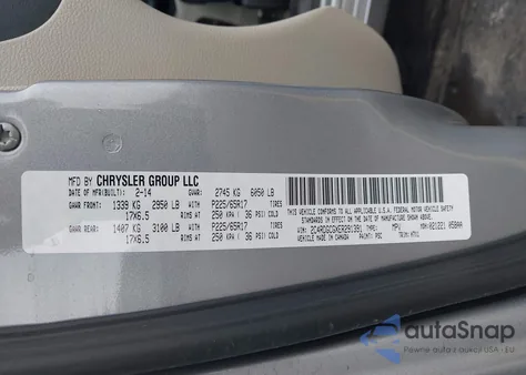 2014 Dodge Grand Caravan Sxt из США, поврежденный, VIN 2C4RDGCGXER291391